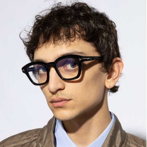 Tom Ford Men Eyeglasses Black Blue Light Block Square FT5961-B 001 NEW AUTHENTIC - Picture 10 of 10